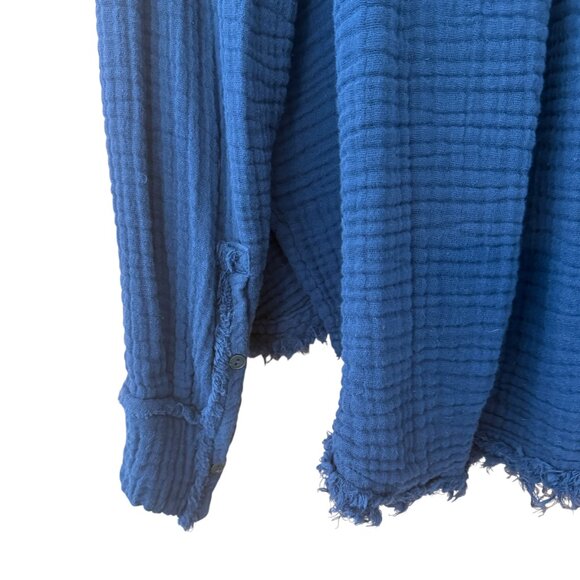 Free People Easy Sunday Relaxed Fit Waffle Textured Long Sleeve Top Women's S - Picture 4 of 7